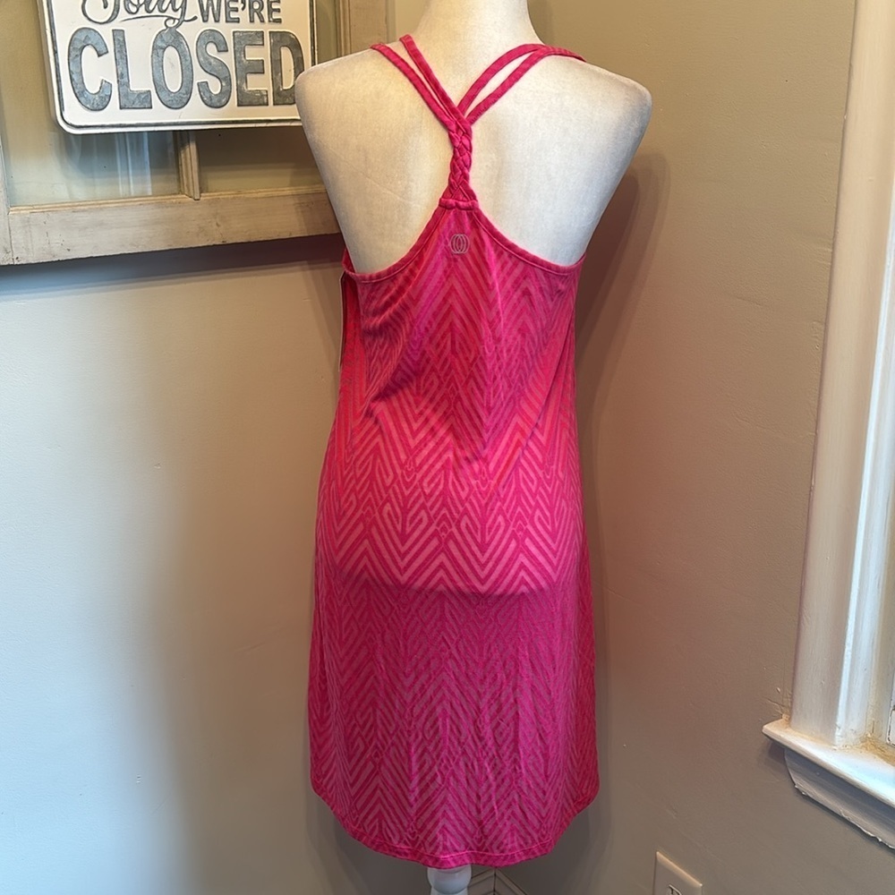 Balance Collection Geometric Pattern Braided Razor Back Cover Up Fuschia NWT - Picture 6 of 10